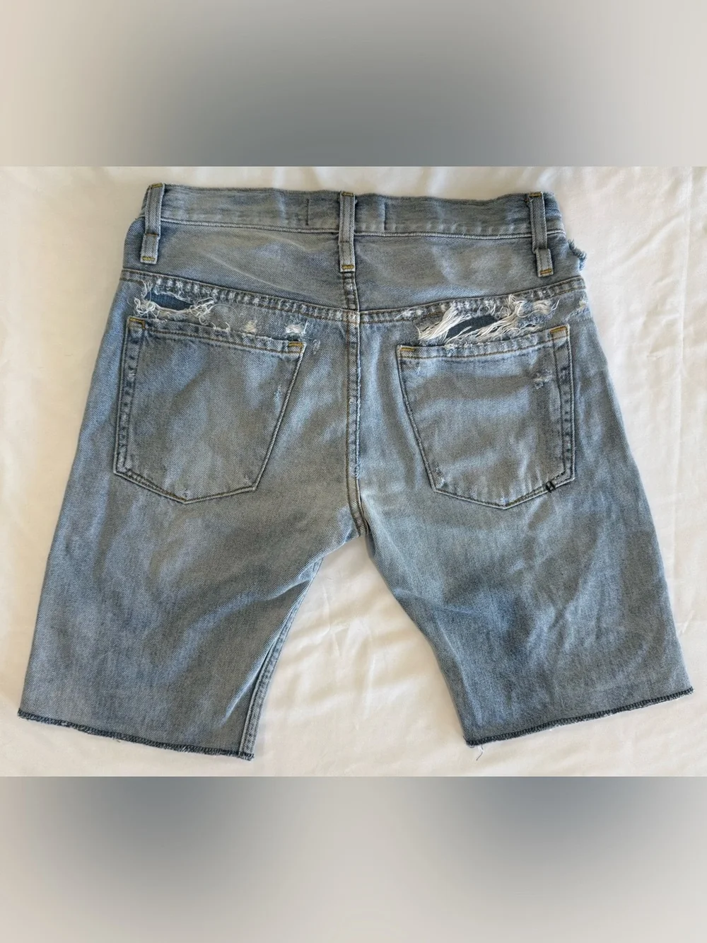 Calvin Rucker Distressed Denim Boyfriend Shorts Size 25